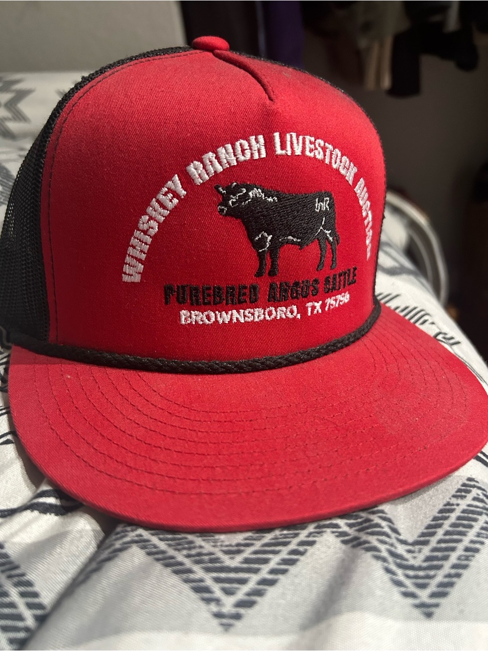 Whiskey Ranch livestock auction Ranch Trucker Hat with Cattle Patch
